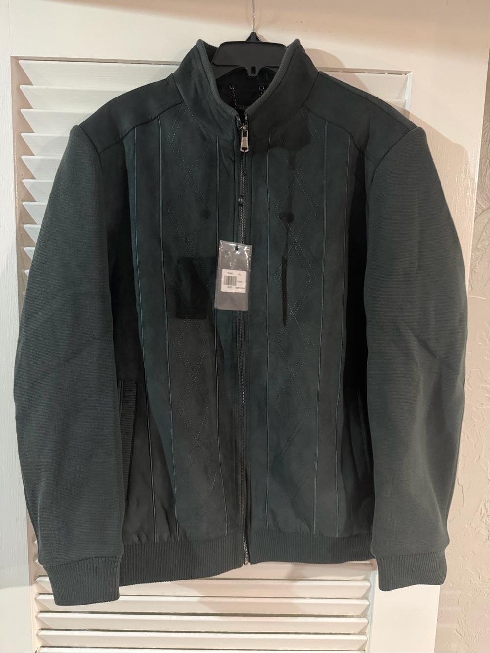 Barabas Men's Velvet Warm Bomber Varsity Jacket 3BH83 Olive XL MSRP $398
